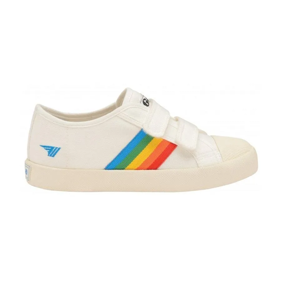 Coaster Rainbow Velcro Trainer (Off White   Multi)