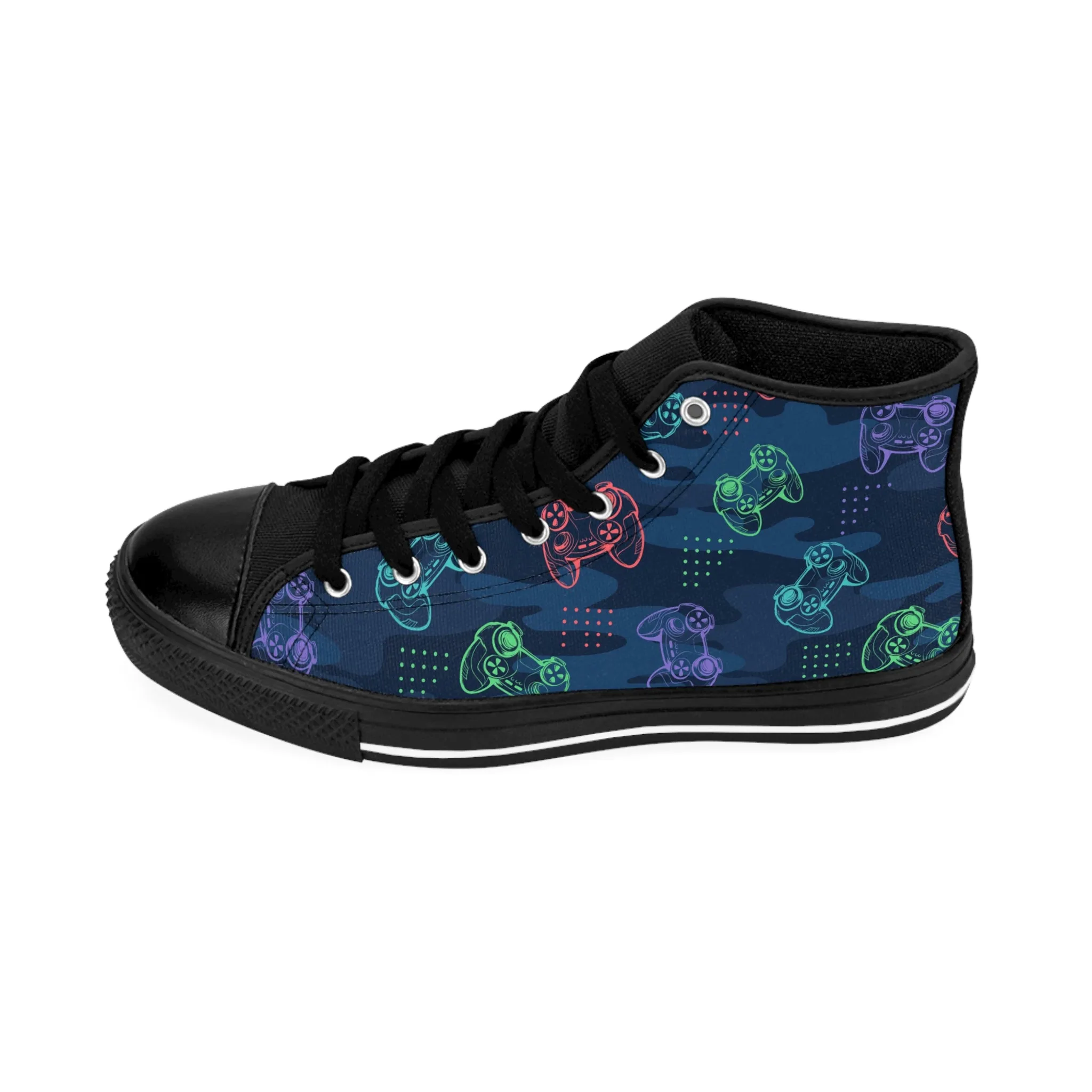 Colorful Game Controllers Men's Classic Sneakers