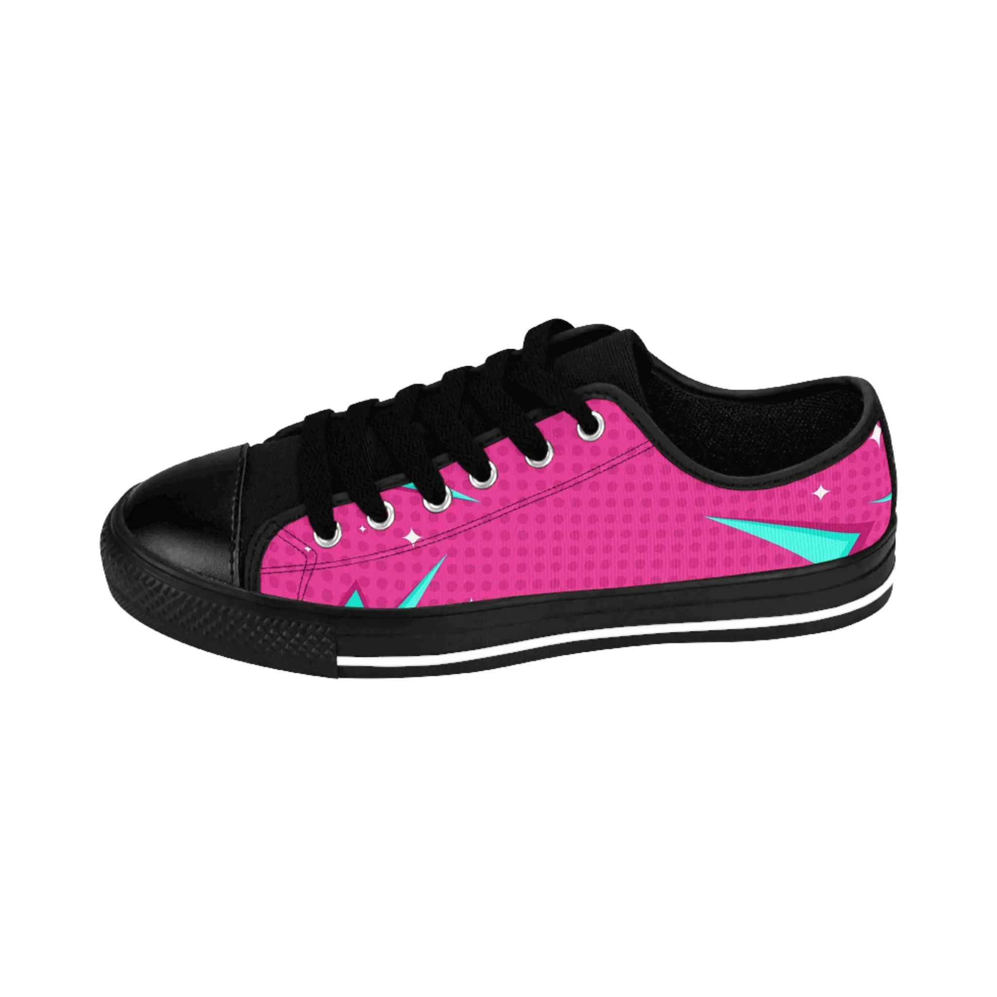 Comic Abstract Pop Art Pink Women's Sneakers