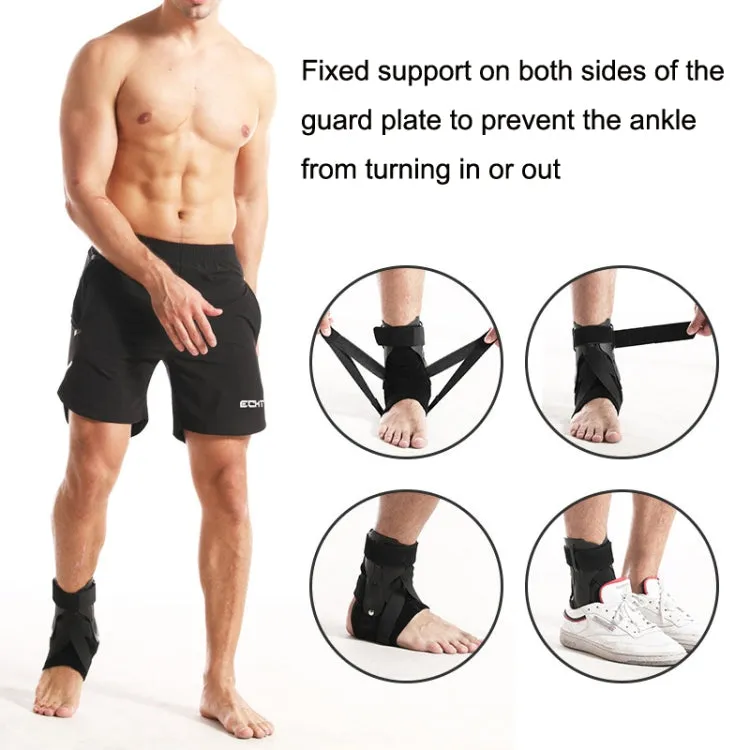 Compression Fixed Plastic Sheet Support Strap Ankle Protector, Size: L (Black)