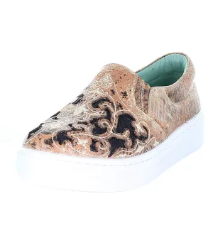 CORRAL Floral Embroidered Glitter Inlay Sneakers E1563