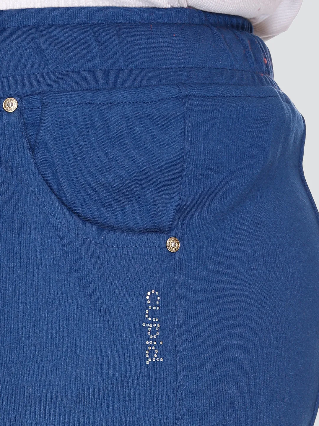 Cotton Track Pants - Relaxed Fit Lounge Pants - Prime Blue