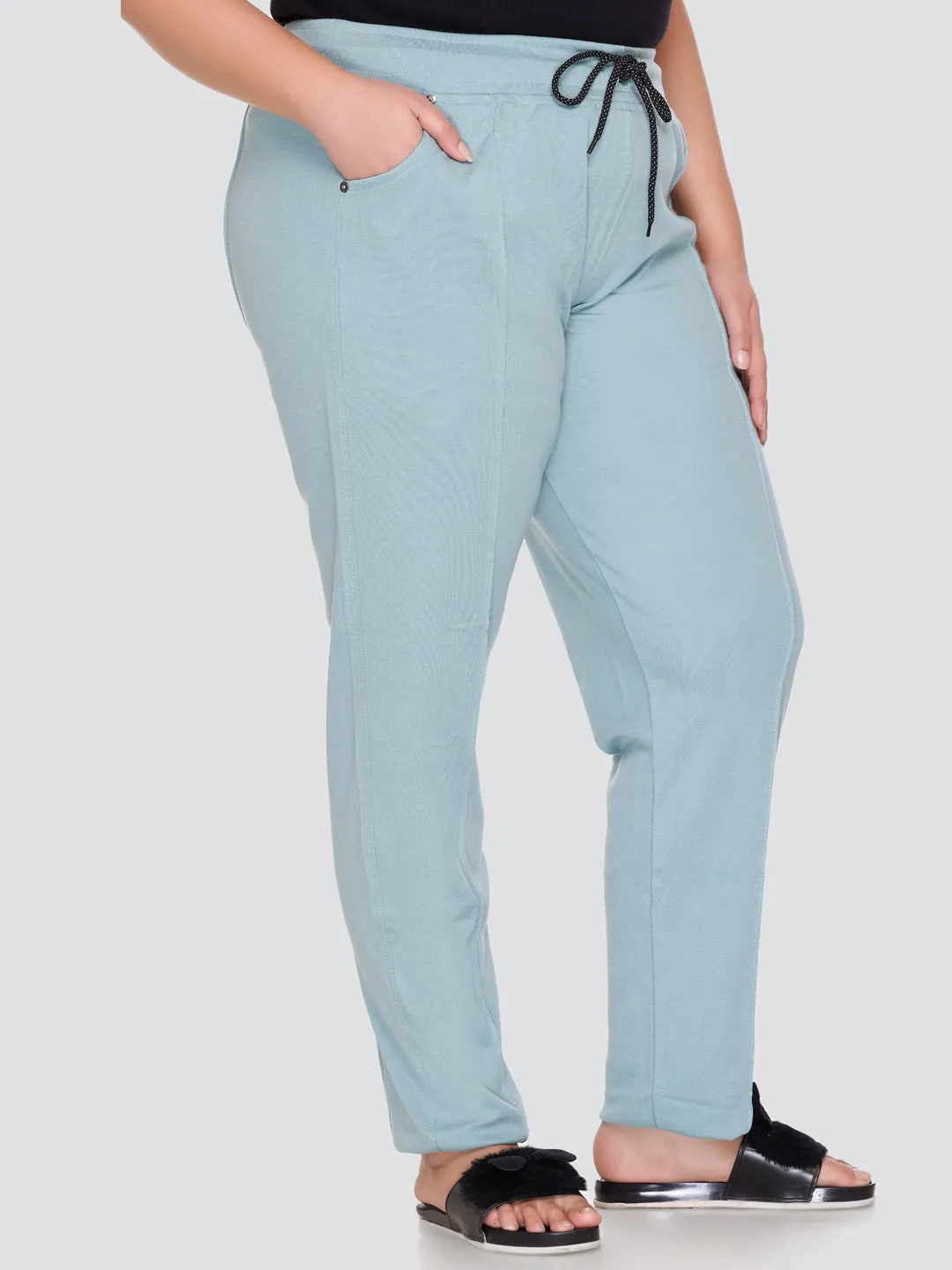 Cotton Track Pants - Relaxed Fit Lounge Pants - Sage