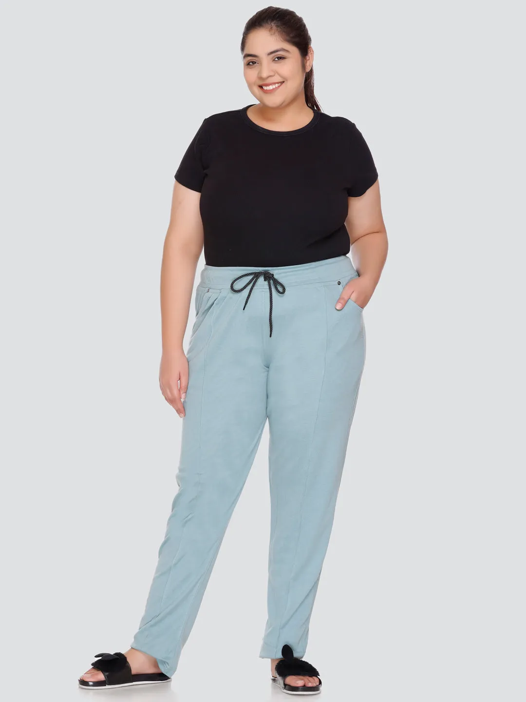 Cotton Track Pants - Relaxed Fit Lounge Pants - Sage