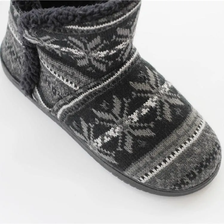 Cozy Cashmere Winter Slippers with Thick Rubber Soles