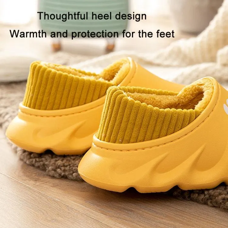 Cozy Waterproof Thick Velvet Slippers for Winter Comfort