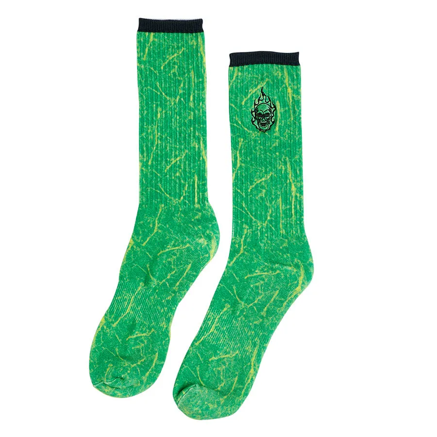 Creature Corpse Mens Crew Socks Green