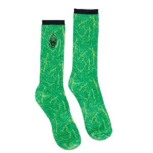 Creature Corpse Mens Crew Socks Green