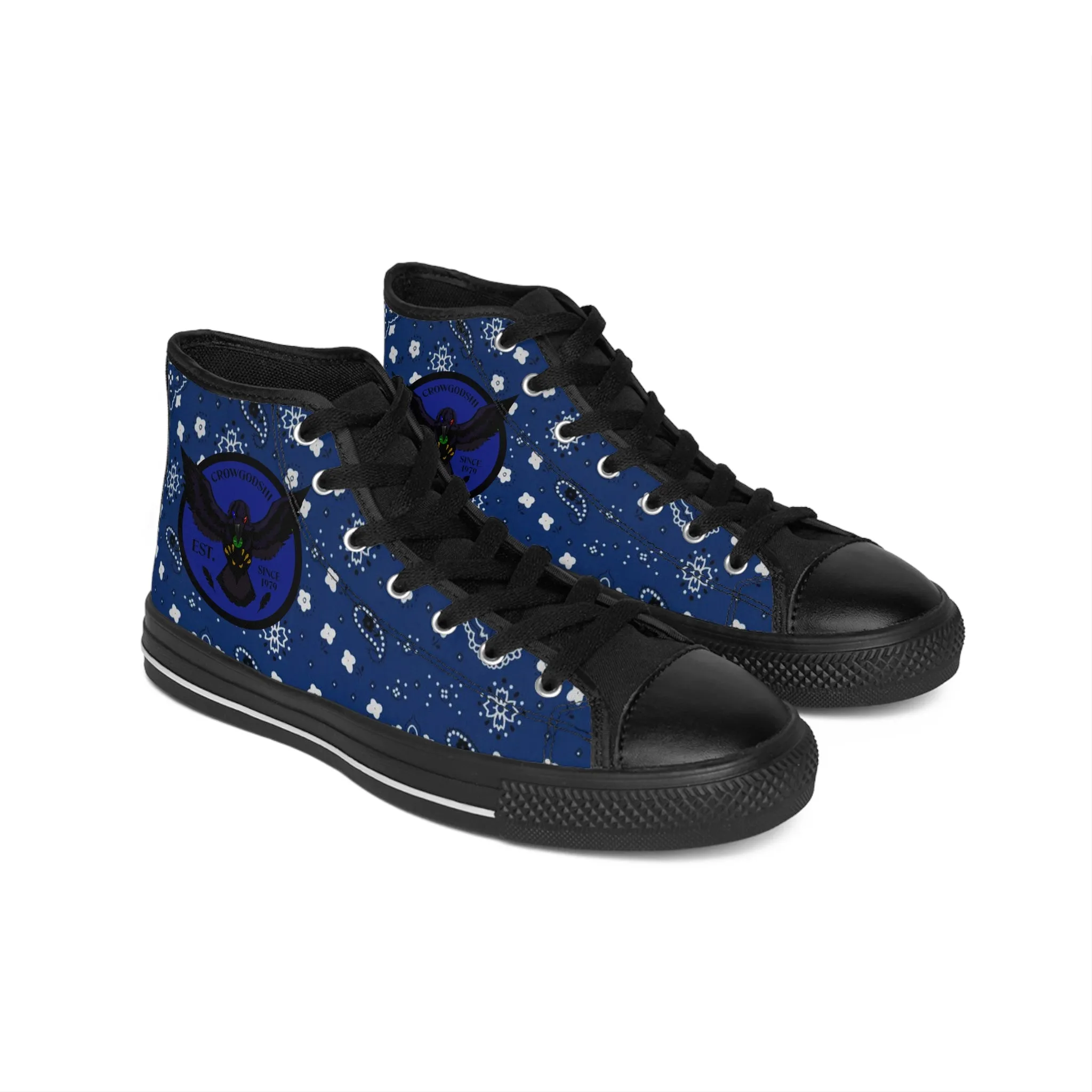 Crowgodshi Men's Blue Colors High-Tops