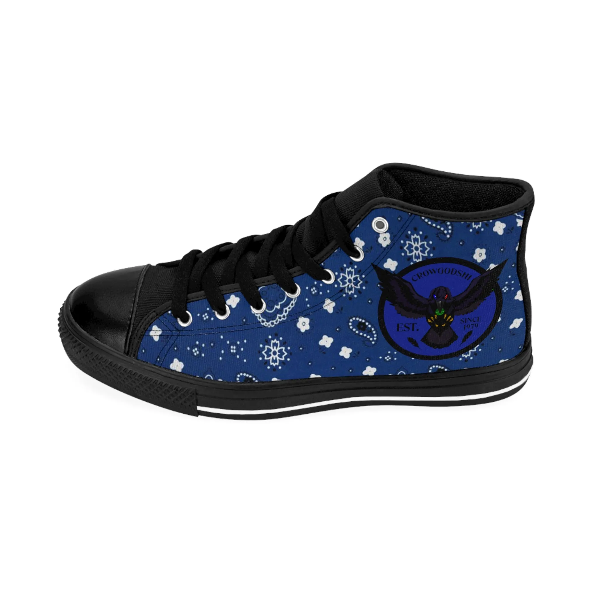 Crowgodshi Men's Blue Colors High-Tops