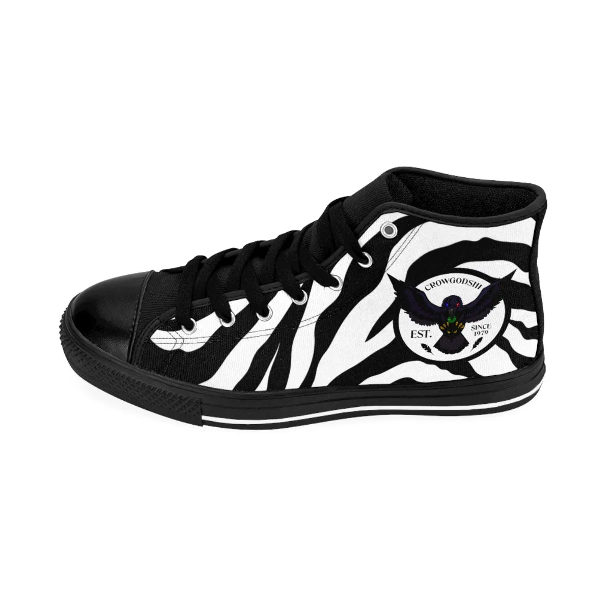 Crowgodshi White Tiger High-Tops w/ WHITE LOGO