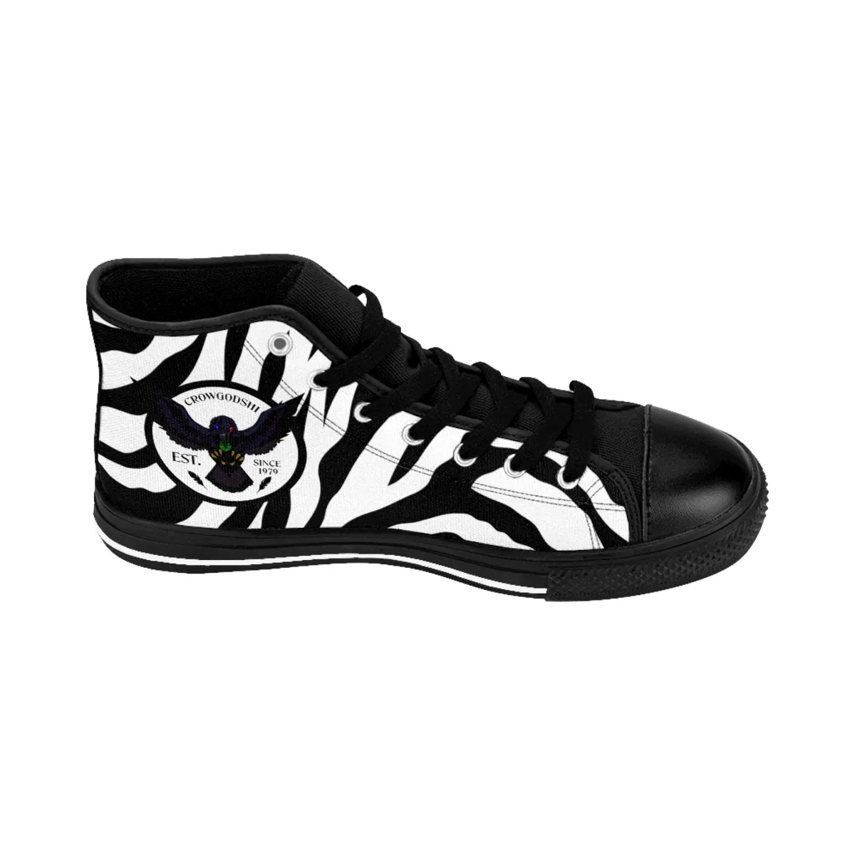 Crowgodshi White Tiger High-Tops w/ WHITE LOGO