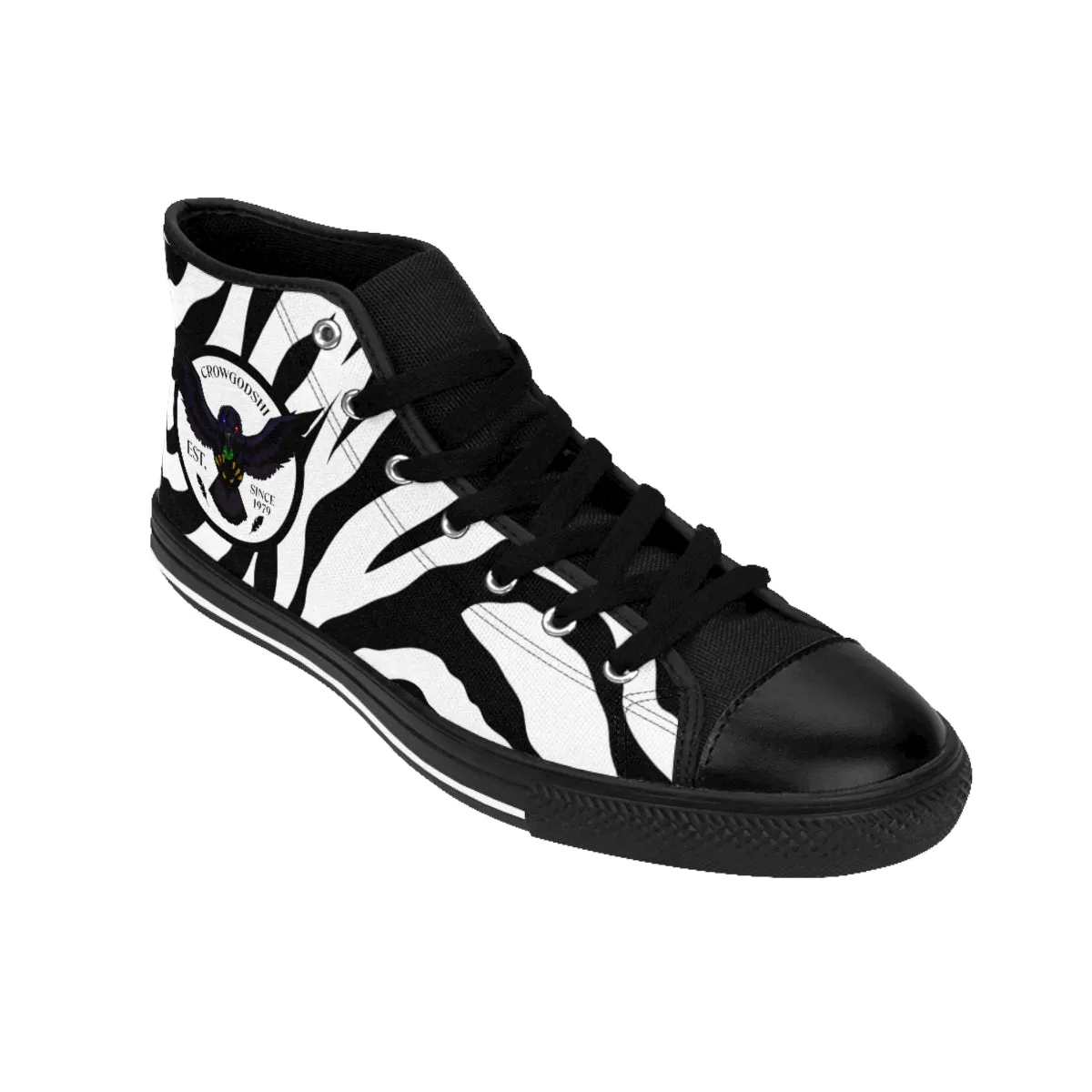 Crowgodshi White Tiger High-Tops w/ WHITE LOGO