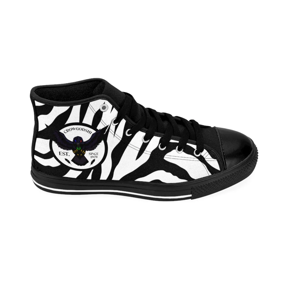 Crowgodshi White Tiger High-Tops w/ WHITE LOGO