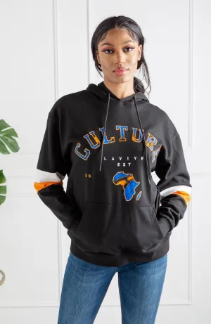 Culture Slogan Hoodie | Luxury Africa Map Hoodie For Women | ENUGU