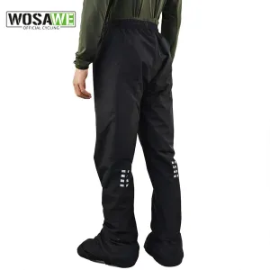 Cycling Rain Pants Waterproof Reflective MTB Bike Rain Trouser Sports Multi-use Running Hiking Camping Fishing Rain Pant