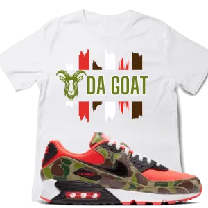 Da Goat T-shirt matches New Release AirMax 90 Reverse Duck Camo Sneakers