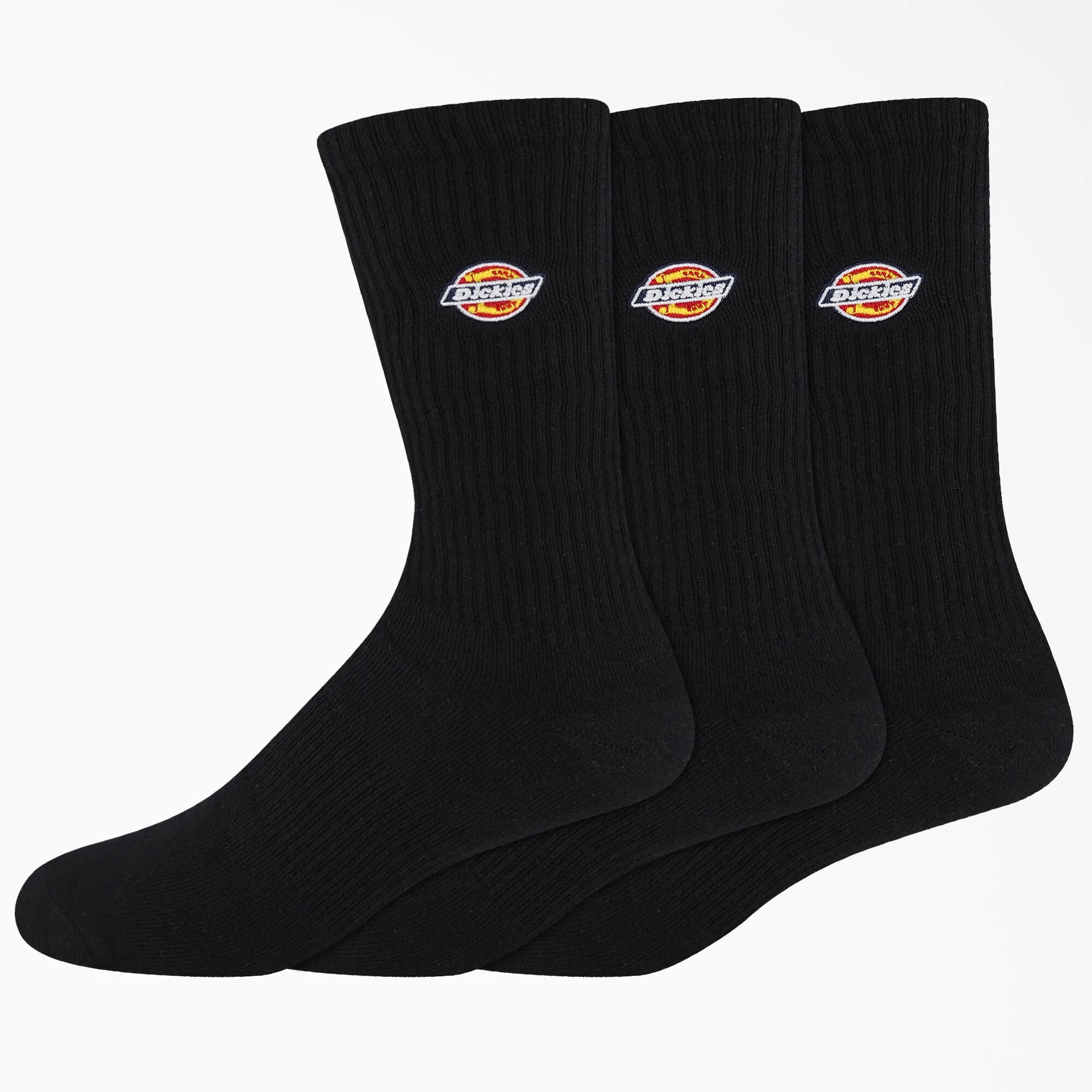 Dickies Embroidered Crew Socks - Black