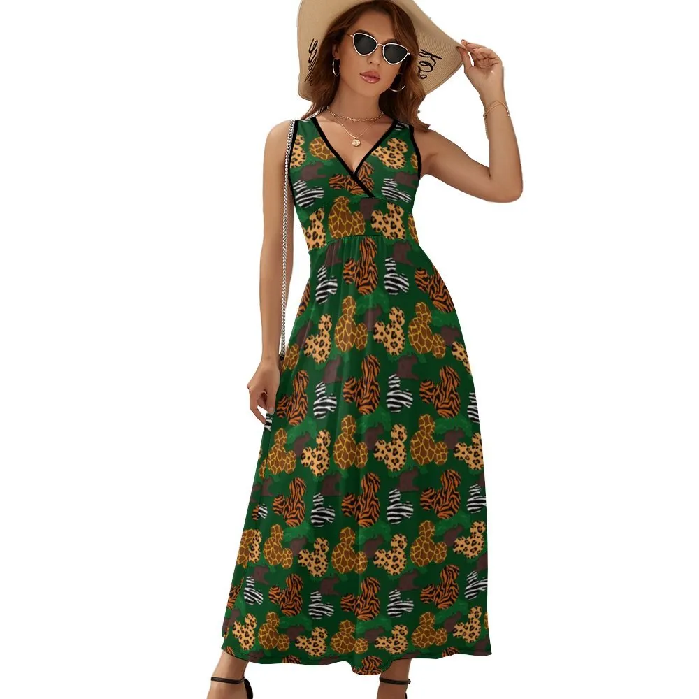 Disney Animal Prints Women's Long Sleeveless Dress