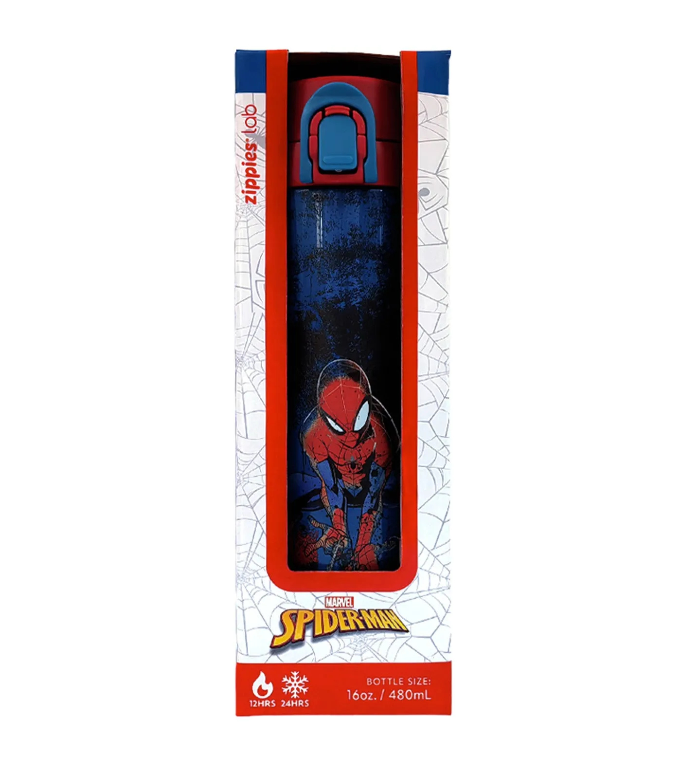 Disney Marvel 480ml Flip Top Insulated Water Bottle - Spider-Man Skate Park DN0206