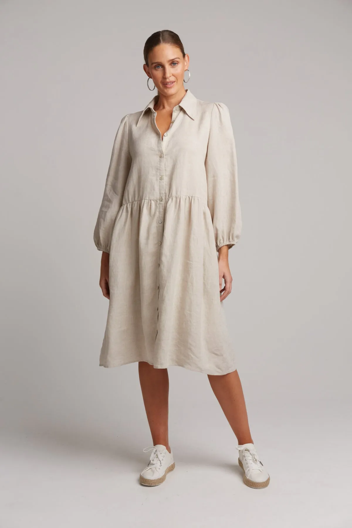 eb&ive - Studio Midi Shirt Dress - Tusk