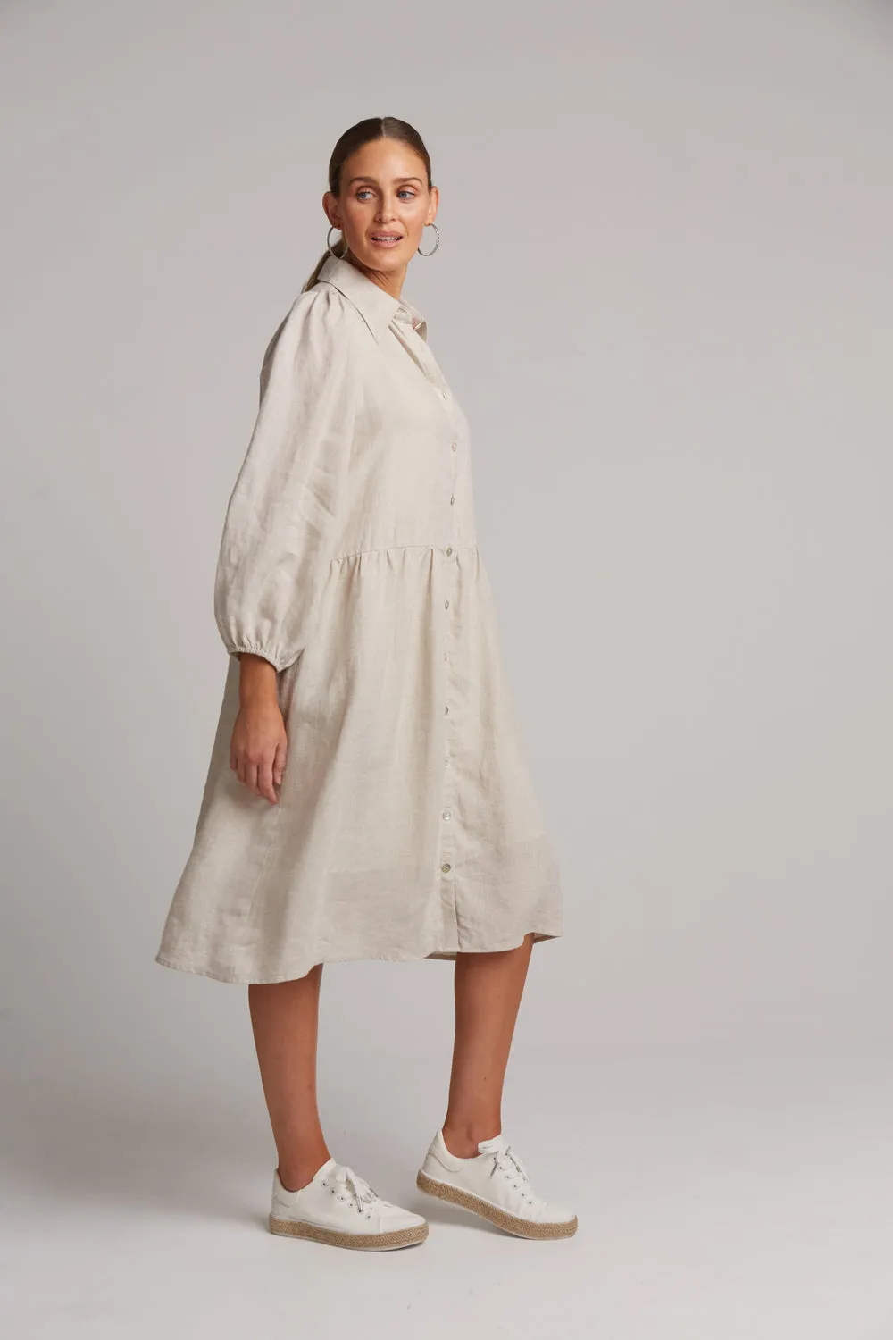 eb&ive - Studio Midi Shirt Dress - Tusk