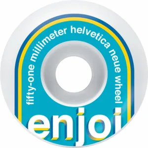 Enjoi Helvetica Neue 51mm White/Blue Wheels