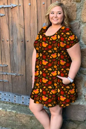 Fall Pumpkins Women's Swing Dress