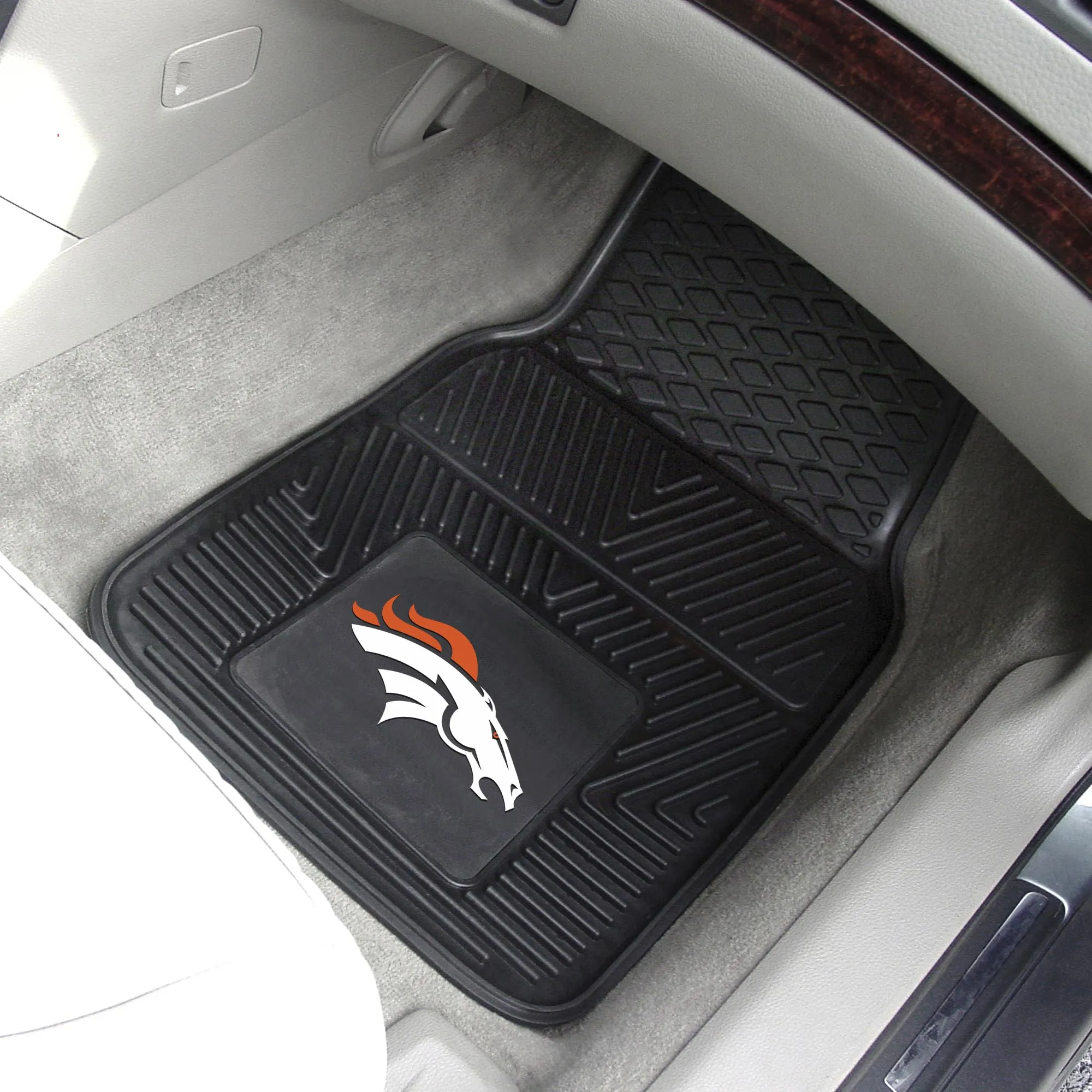 Fanmats Denver Broncos Heavy Duty Car Mat Set - 2 Pieces