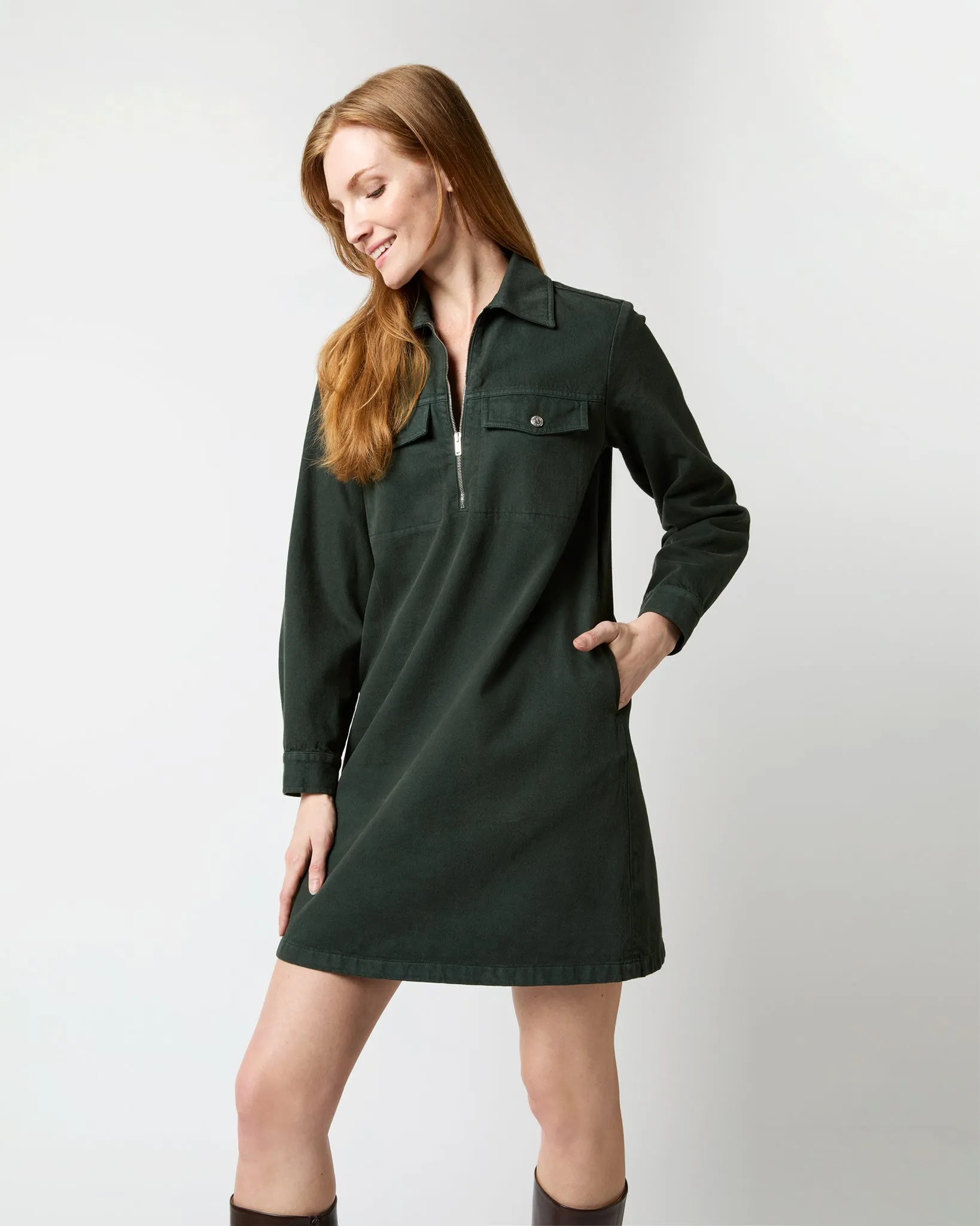 Felicity Dress in Dark Green