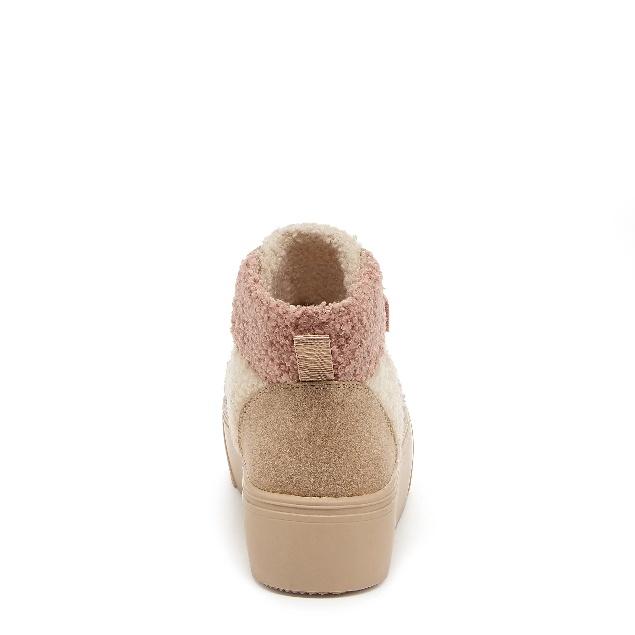 Flair Natural Faux Fur Platform Sneaker