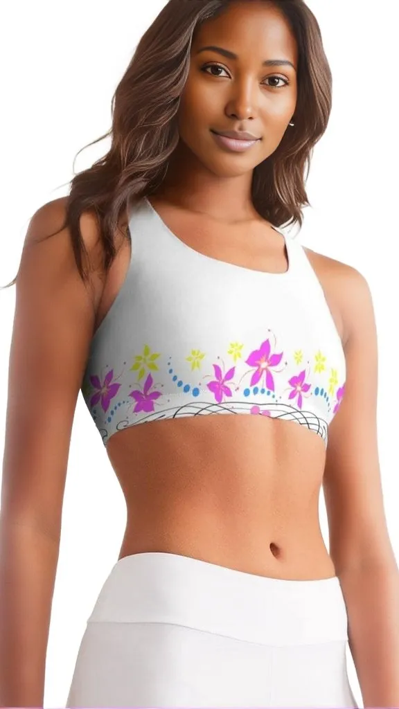 Floral Wear Womens Seamless Sports Bra