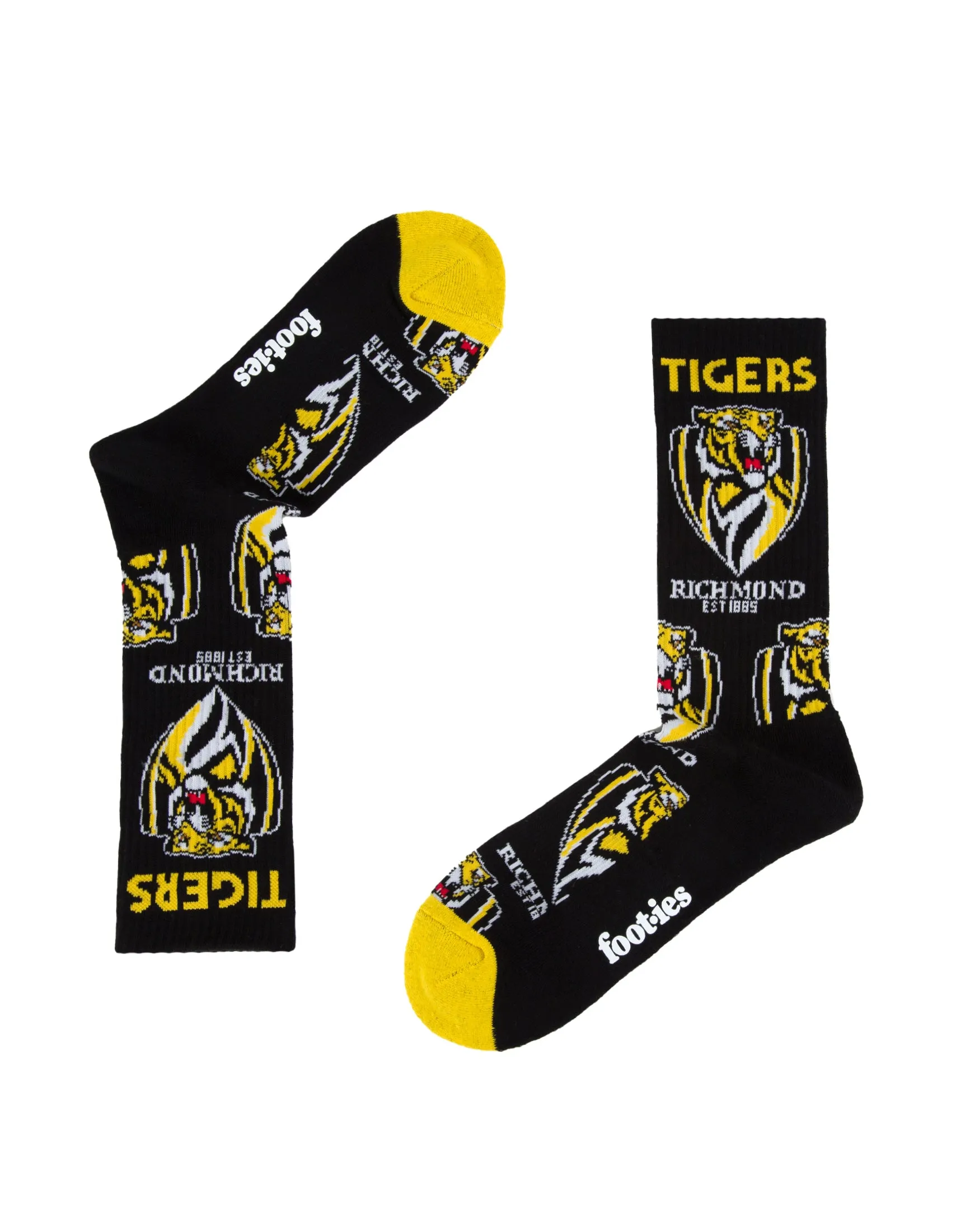 Foot-ies AFL Richmond Tigers Mascot Sneaker 2 Pack