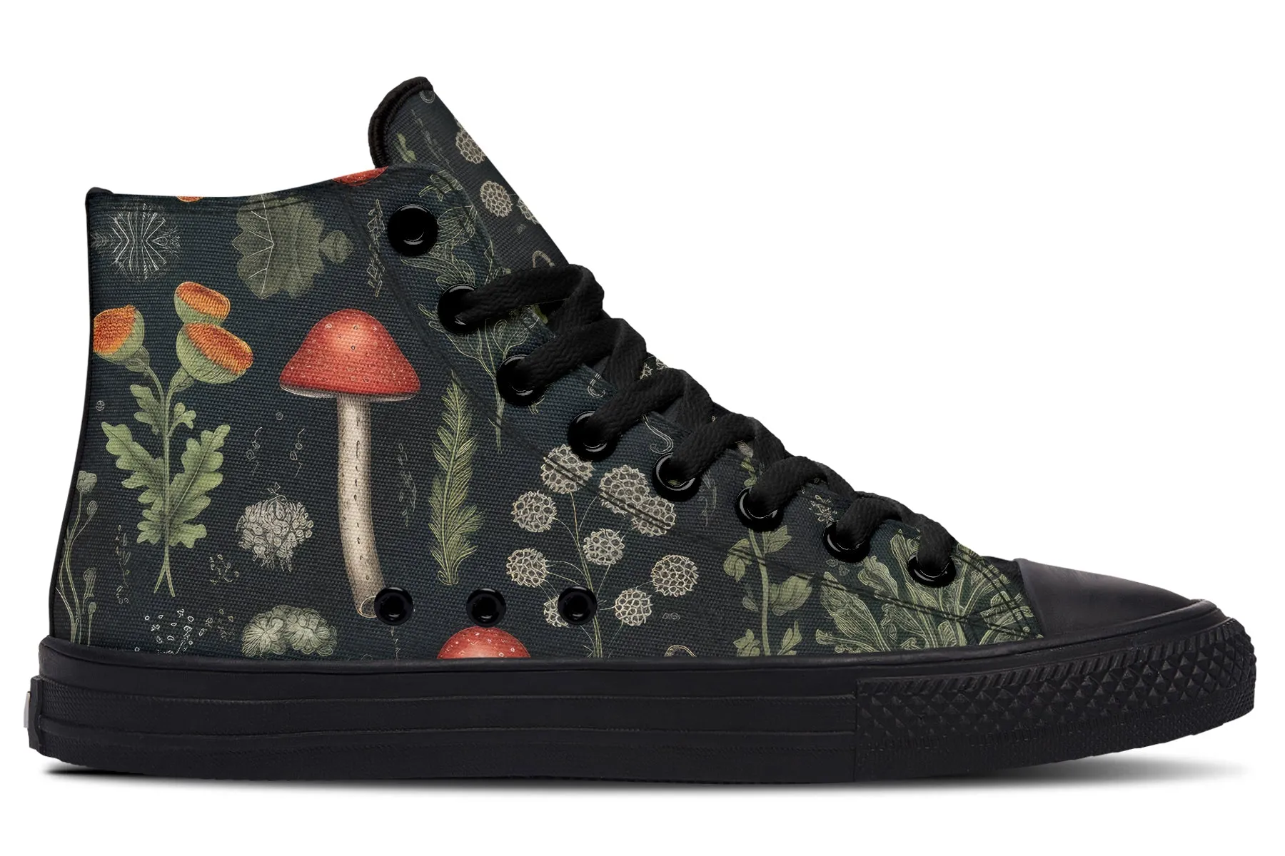 Foraging High Tops - Classic Premium Canvas Shoes with Comfortable and Durable Soles