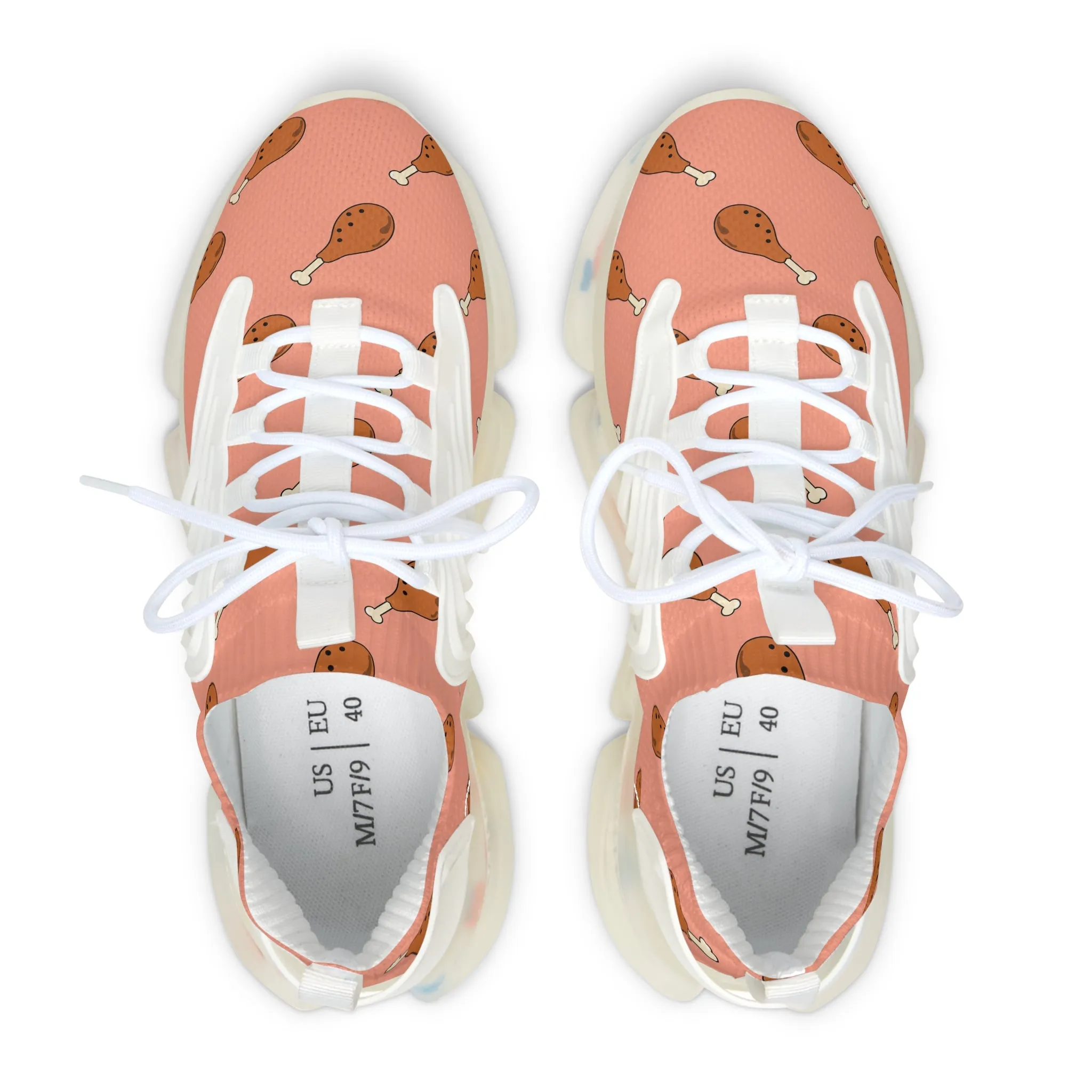 Fried Chicken Legs Women's Mesh Sneakers