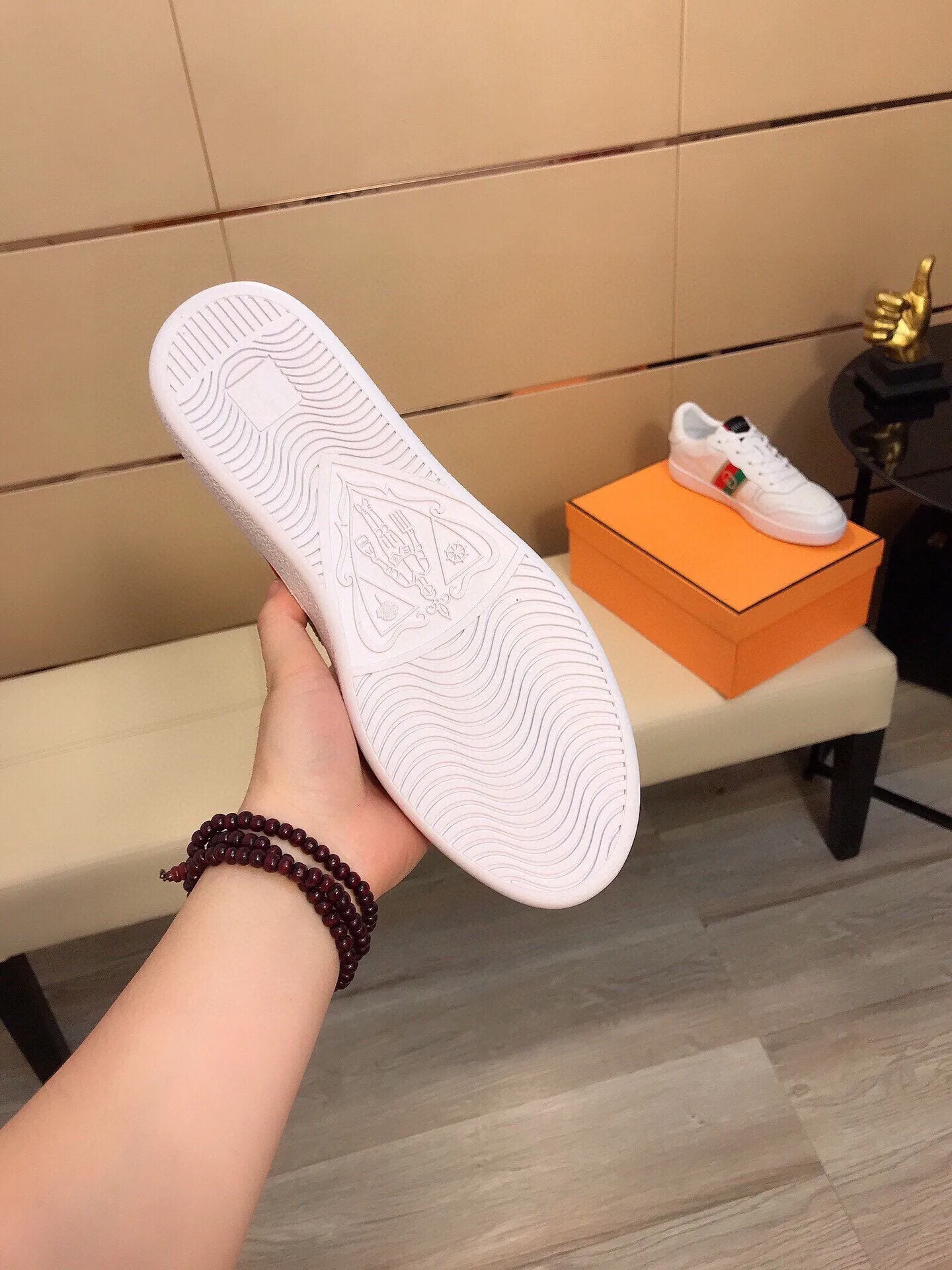 GG CANVAS WHITE SCREENER SNEAKERS