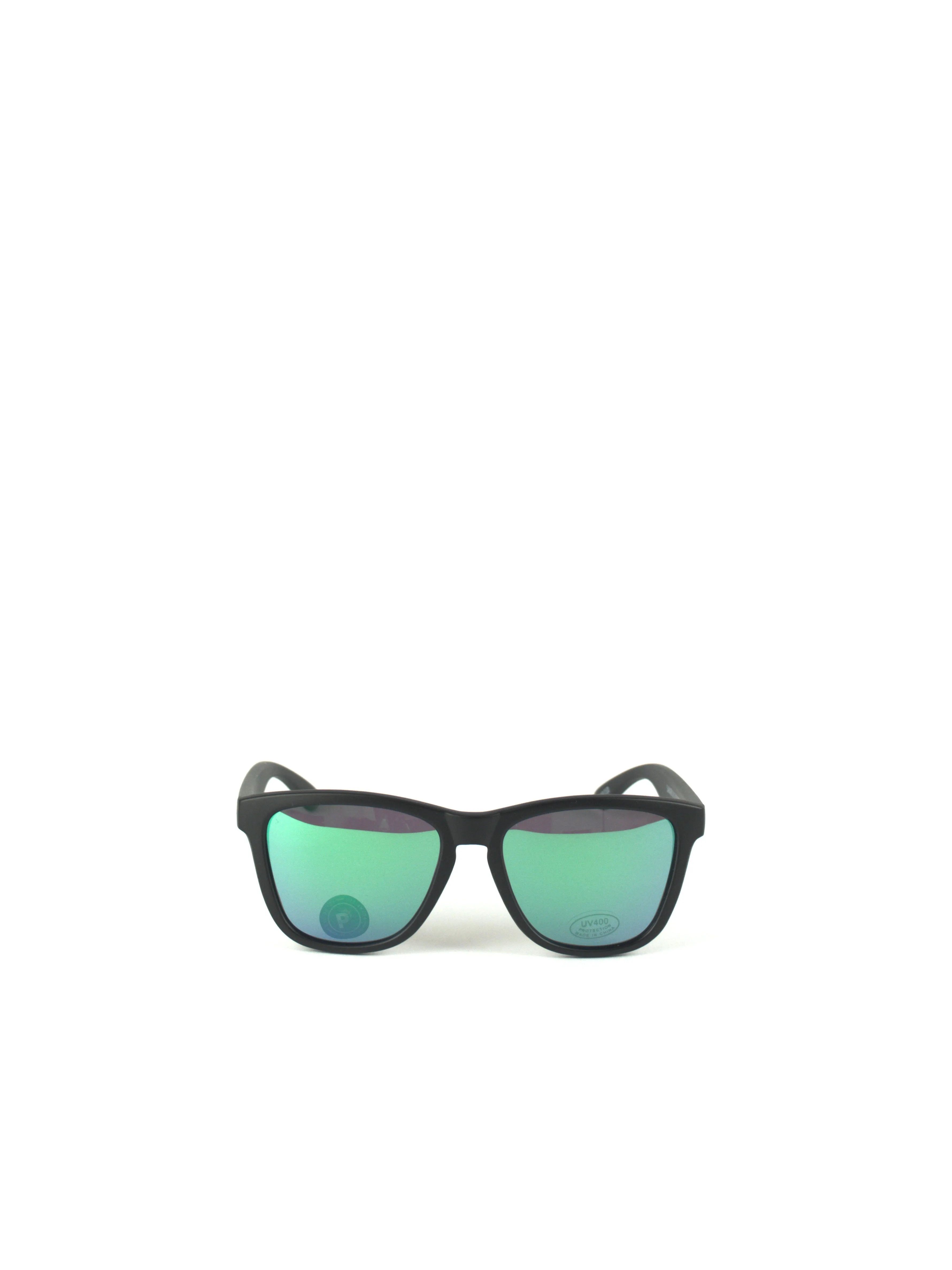 Glassy - Deric - Polarized Sunlasses - Matt Black / Green Mirror