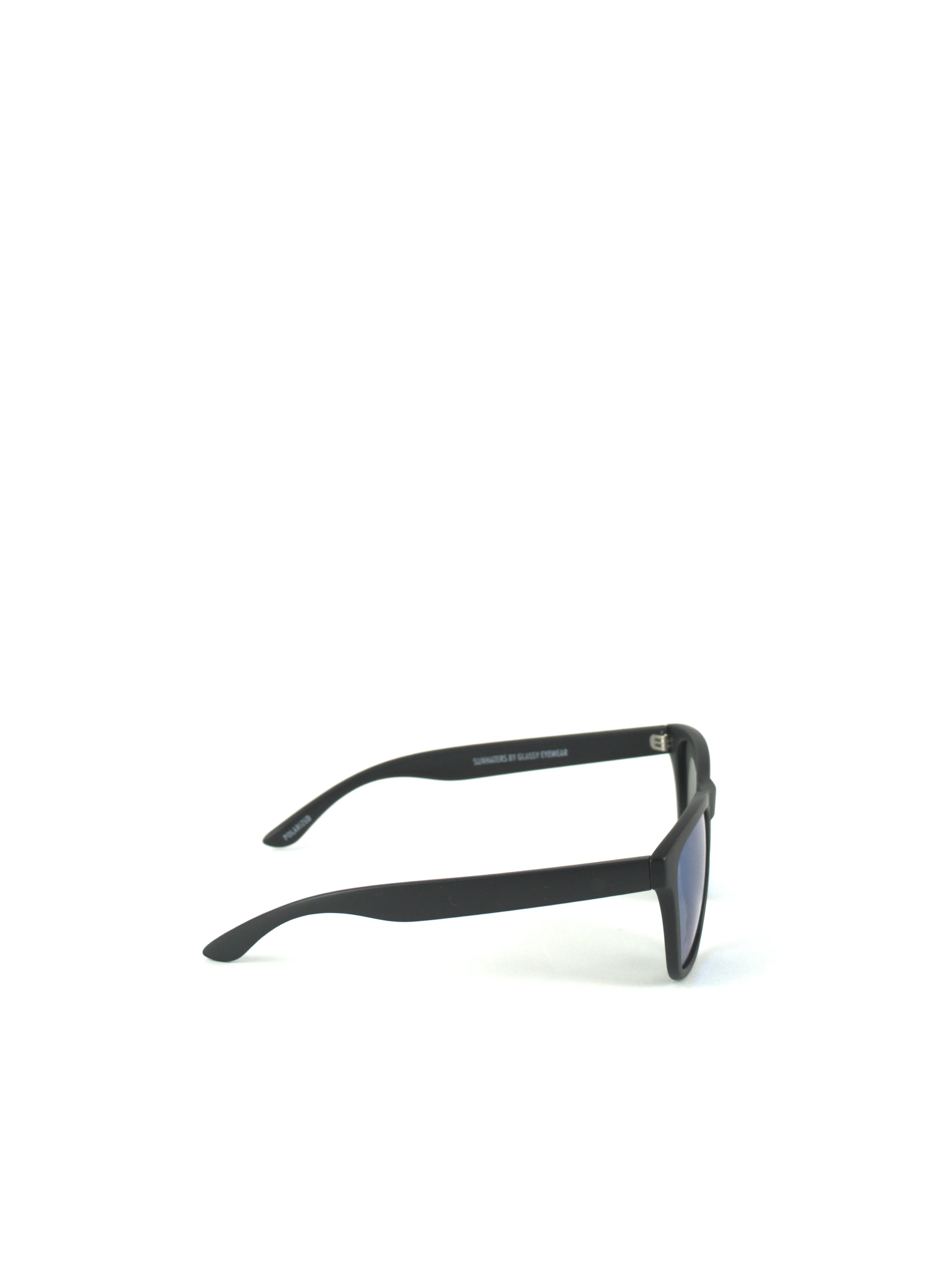 Glassy - Deric - Polarized Sunlasses - Matt Black / Green Mirror