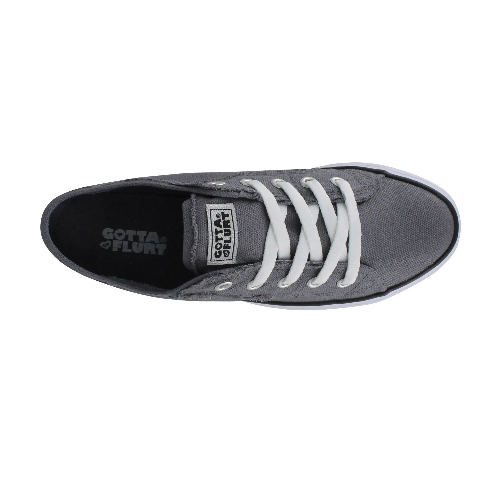 Gotta Flurt Women's Classic II Grey Canvas Low-Top Sneaker