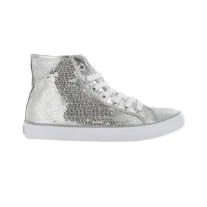 Gotta Flurt Women's Disco II Hi Silver Sequin Hip Hop Dance Sneaker