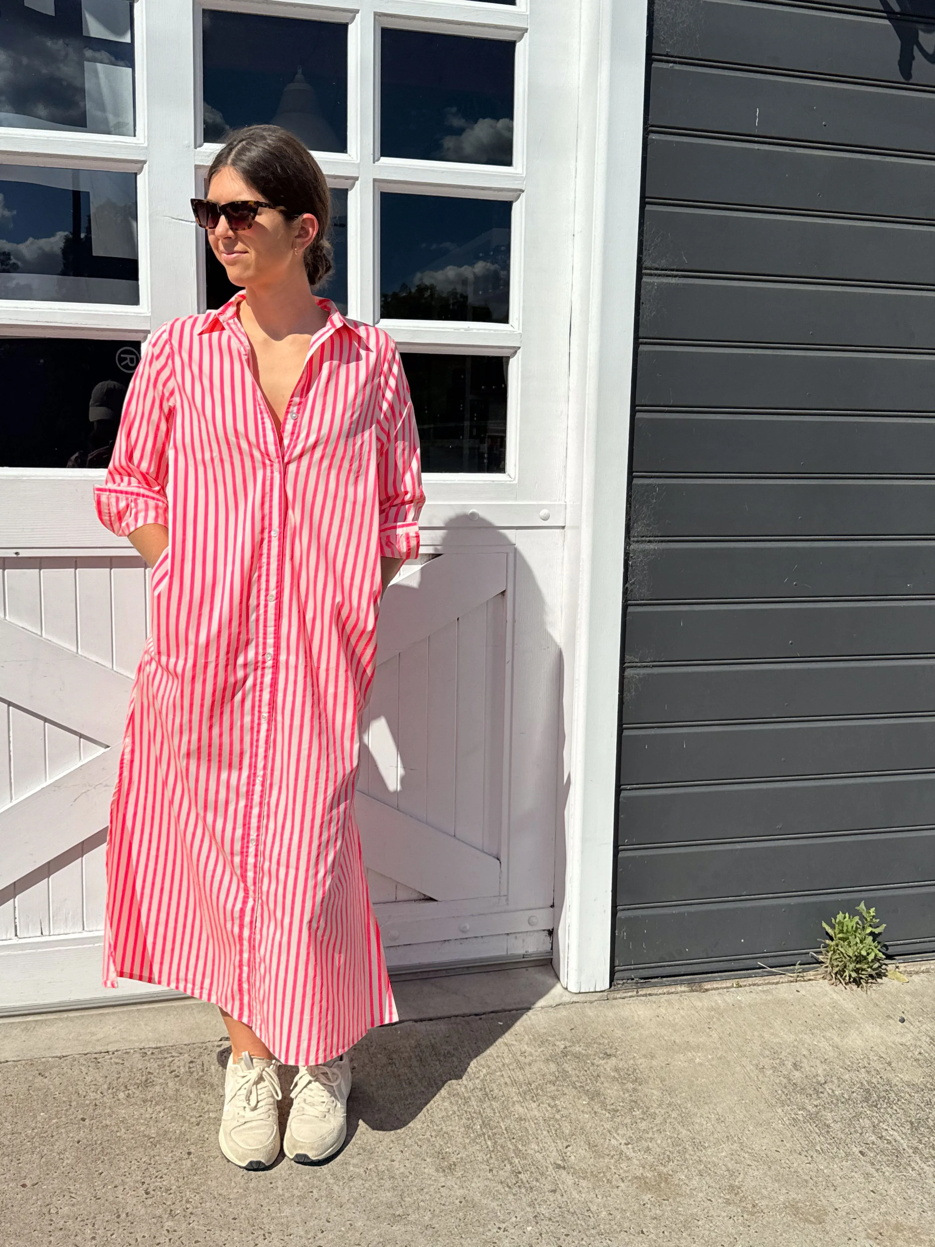 Grace and May Poplin Shirt Dress