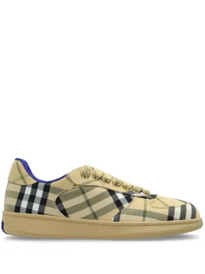 Grain Check Sand Beige Sneakers