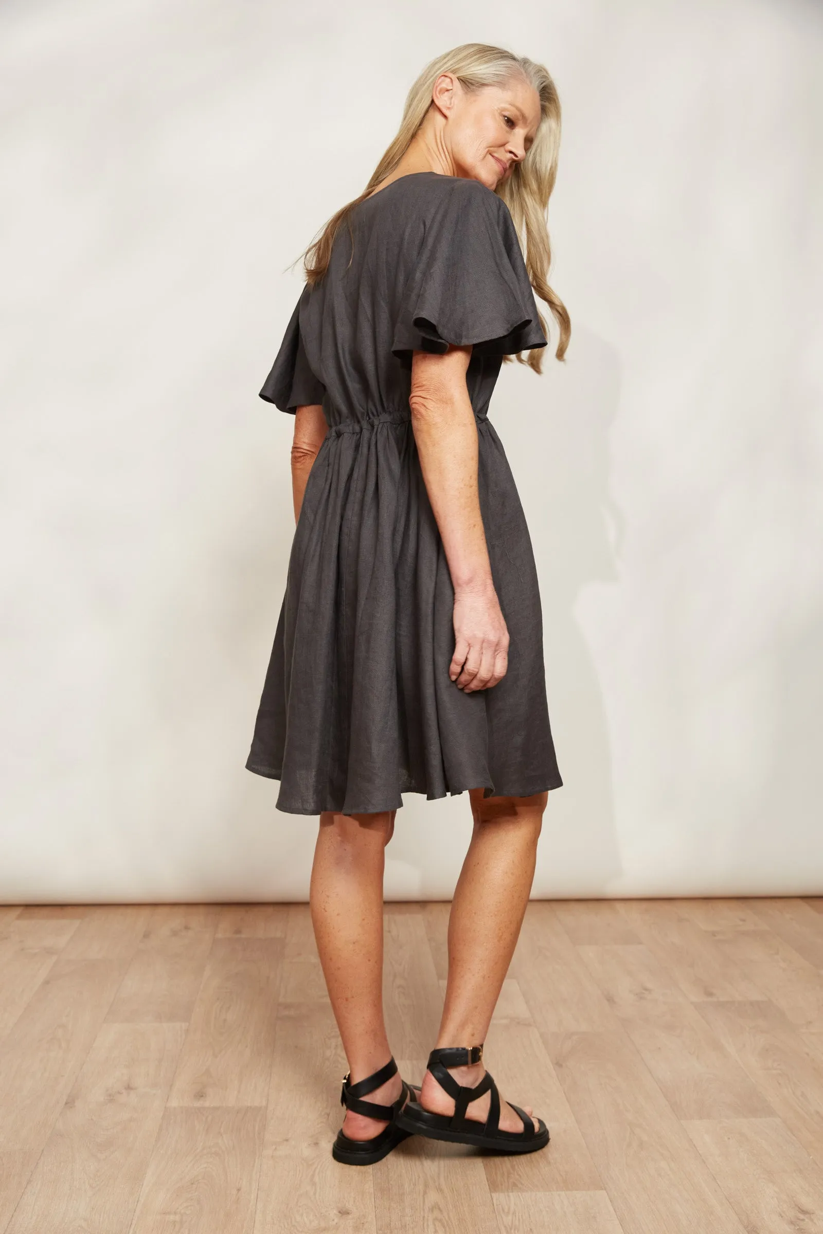 Halcyon Tie Dress - Oyster