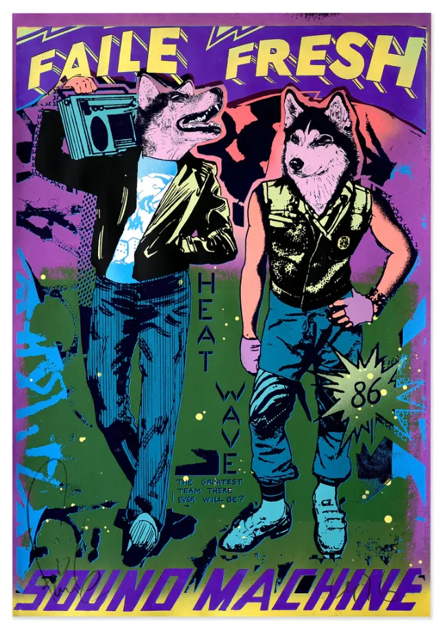 Heat Wave Grapeade HPM Stencil Spray Paint Silkscreen by Faile