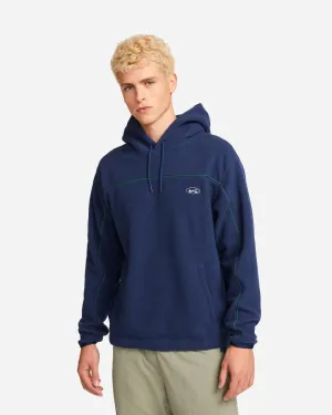 High-Pile Fleece Skate Hoodie - Navy