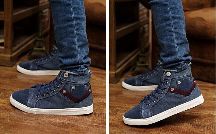 High Quality Denim Canvas Male Shoes