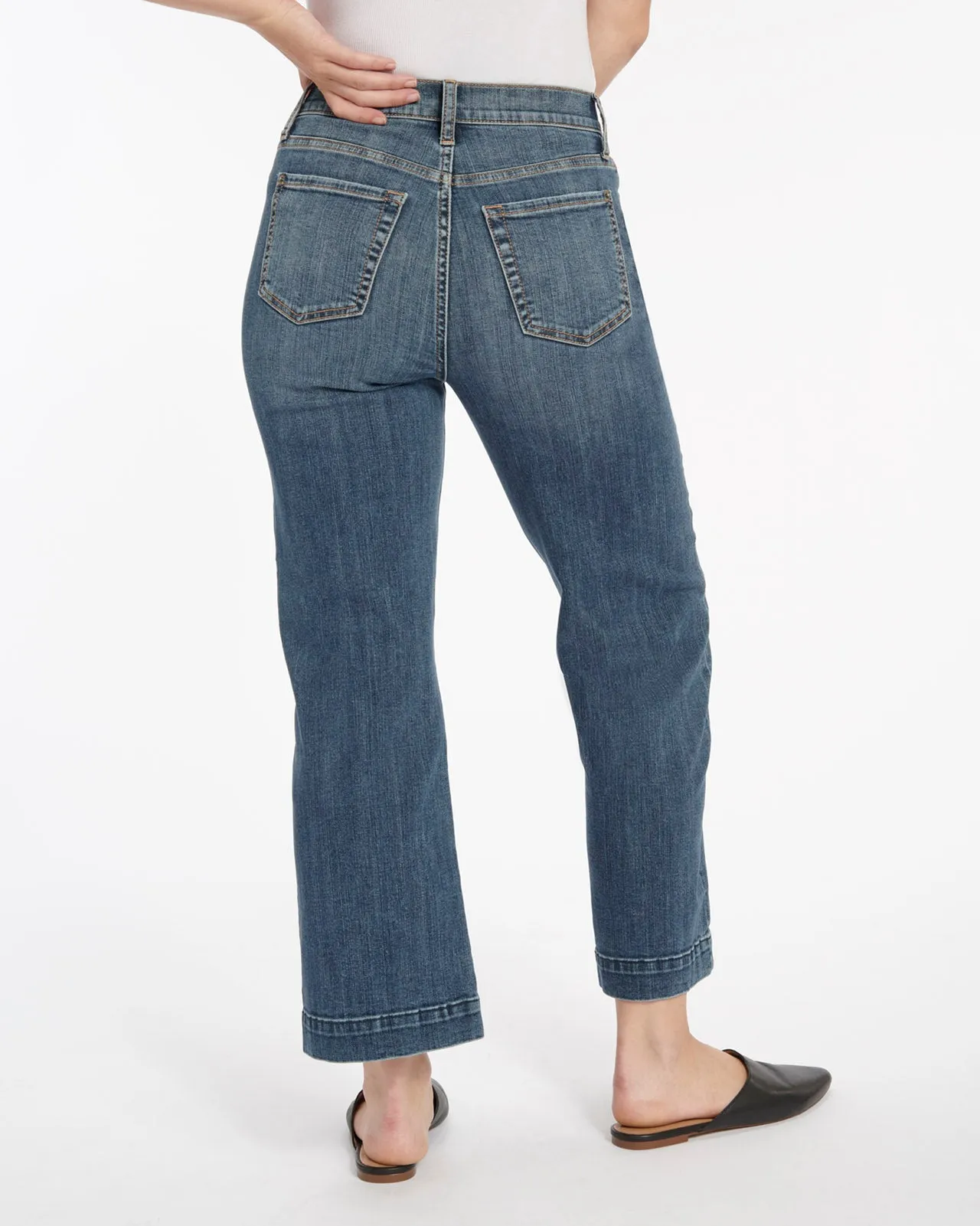 High Waist Wide Leg Crop Jean