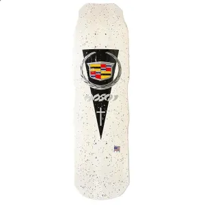 Hosoi 24K Gold Flake 1 of 1 Cadillac (WHITE DIP) Skateboard Deck