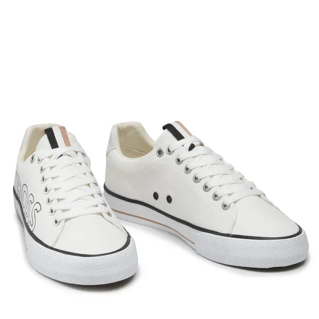 HUGO BOSS Aiden TENN LTB Canvas Trainers Men 50470884-OFFWHT