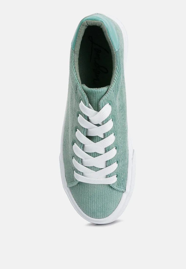 Hyra Solid Flatform Canvas Sneakers